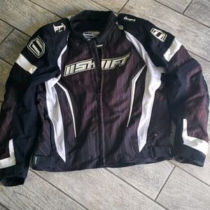 Shift, mens motorcycle jacket, black, white